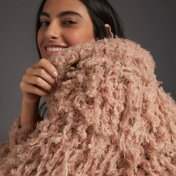 Pilcro Isla Looped Faux Fur Cardigan | Anthropologie - Picture 2 of 9